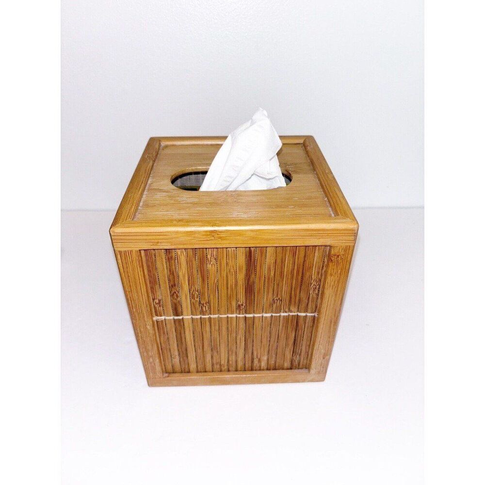 Bamboo Square Tissue Box Cover